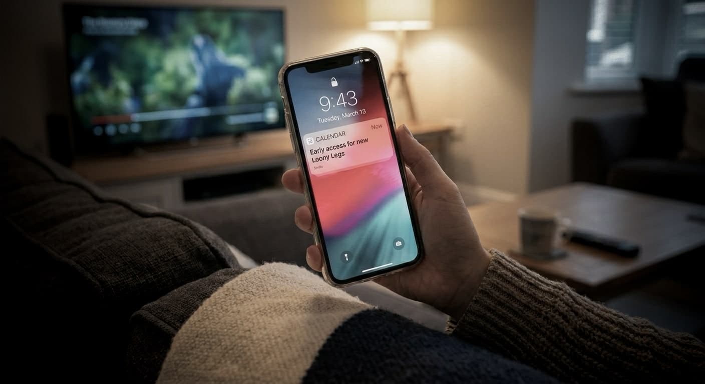 Floating glass calendar interface with notification bubbles